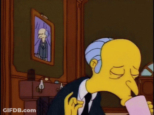 A Cartoon Character With A Long Nose Is Holding A Cup Of Coffee GIF