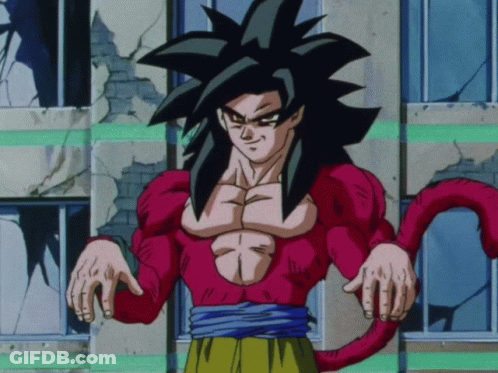 A Cartoon Character With A Long Tail Is Standing In Front Of A Wall GIF