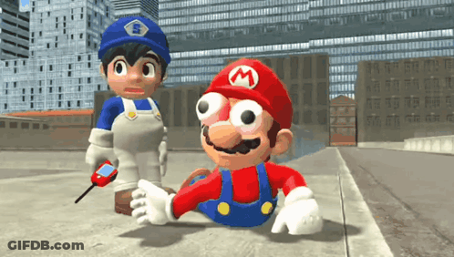 A Cartoon Character With A M On Their Hat GIF