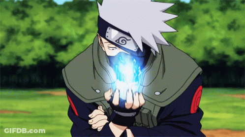 A Cartoon Character With A Mask And A Bandana That Says ' Naruto ' On It GIF