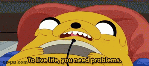 Cartoon Character With Microphone Says Live Life Needs Problems GIF