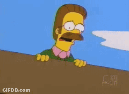 A Cartoon Character With A Mustache And Glasses Is Looking At The Camera With His Mouth Open . GIF