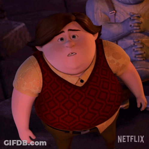 A Cartoon Character With A Netflix Logo In The Corner GIF