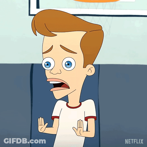 A Cartoon Character With A Netflix Logo On The Bottom GIF