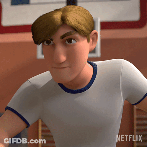 A Cartoon Character With A Netflix Logo On The Bottom GIF
