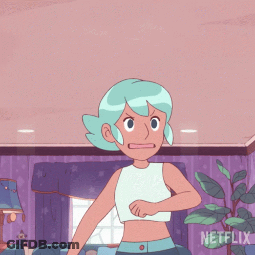 A Cartoon Character With A Netflix Logo On The Bottom Right GIF