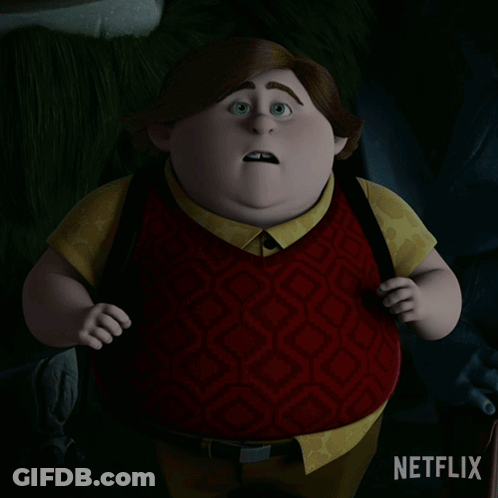 A Cartoon Character With A Netflix Logo On The Bottom Right GIF