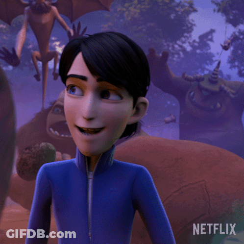 A Cartoon Character With A Netflix Logo On The Bottom GIF
