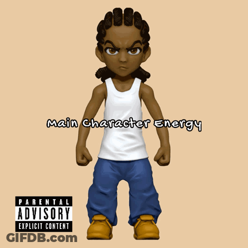 A Cartoon Character With A Parental Advisory Explicit Content Label GIF