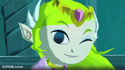 A Cartoon Character With A Pink Heart On Her Head GIF