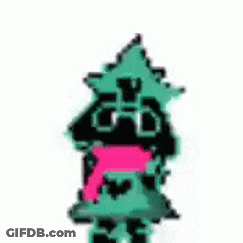 A Cartoon Character With A Pink Scarf Around His Neck Is Standing On A Stick . GIF