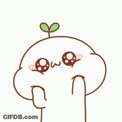 A Cartoon Character With A Plant Growing Out Of Its Head GIF