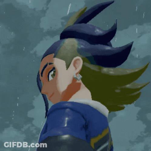 Cartoon Character With Ponytail And Choker GIF