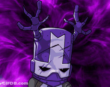 A Cartoon Character With A Purple Background And A Purple Light GIF