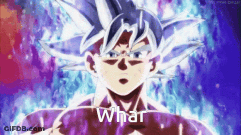 A Cartoon Character With A Purple Background And The Word What On It . GIF