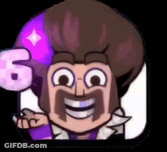 Cartoon Character With Purple Hat And Number 6 GIF