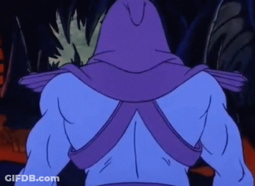A Cartoon Character With A Purple Hood On GIF