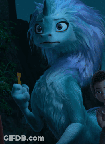 A Cartoon Character With A Purple Mane Is Eating Something GIF