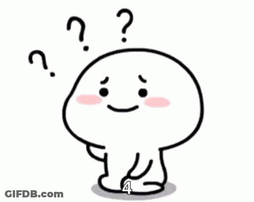 A Cartoon Character With A Question Mark Around His Head And A Number Four On His Foot . GIF