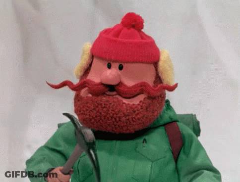 A Cartoon Character With A Red Beard And A Red Hat Is Holding A Hammer GIF