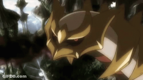 A Cartoon Character With A Red Eye Is Standing In The Woods GIF
