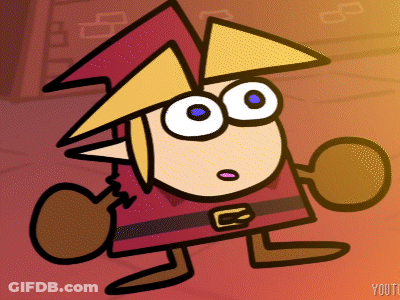A Cartoon Character With A Red Hat And A Belt Has The Word Youtube On The Bottom GIF