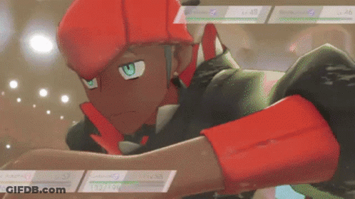 A Cartoon Character With A Red Hat And A Green Eye GIF