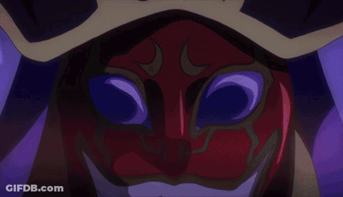 A Cartoon Character With A Red Mask And A Hat On GIF
