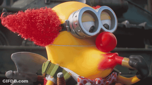 A Cartoon Character With A Red Nose And Goggles GIF