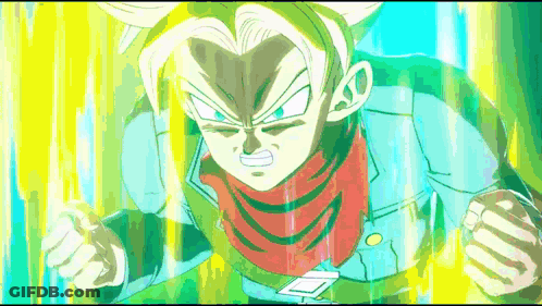 A Cartoon Character With A Red Scarf Around His Neck Is Flying Through The Air With A Yellow Background . GIF