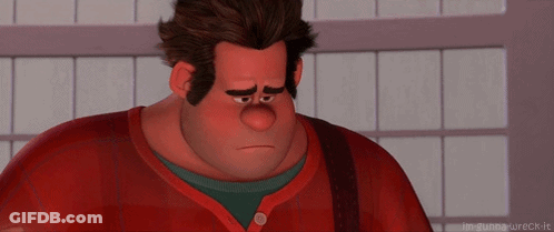 A Cartoon Character With A Sad Look On His Face And The Words I 'M Going To Wreck It Below Him GIF