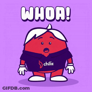 A Cartoon Character With A Shirt That Says Chiliz On It GIF