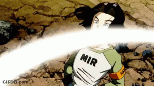 A Cartoon Character With A Shirt That Says Mir On It GIF