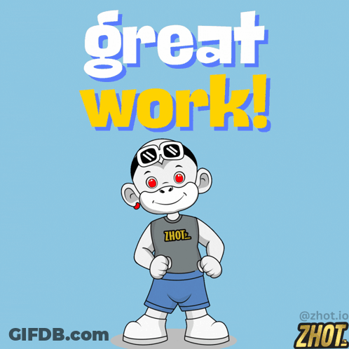 A Cartoon Character With A Shirt That Says Zhot On It GIF