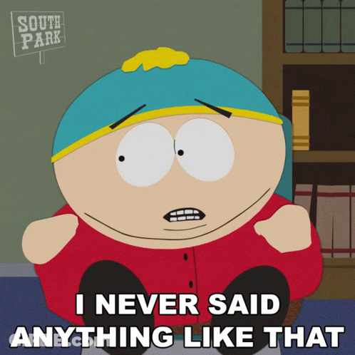 A Cartoon Character With A Sign That Says South Park On It GIF
