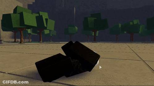 A Cartoon Character With A Skeleton Face Is Laying On The Ground With Trees In The Background GIF