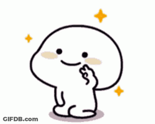 A Cartoon Character With A Smile On His Face And A Yellow Star In The Background . GIF