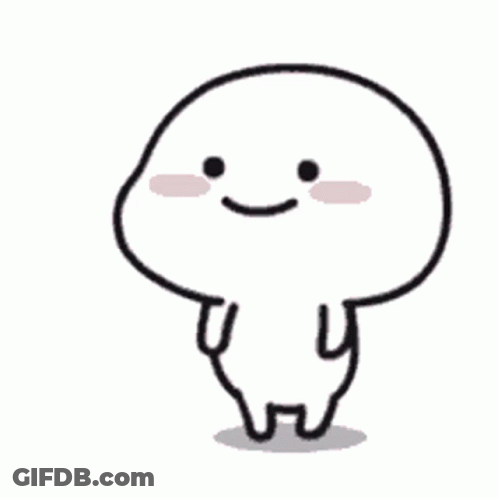 A Cartoon Character With A Smile On His Face Is Standing And Looking At The Camera . GIF