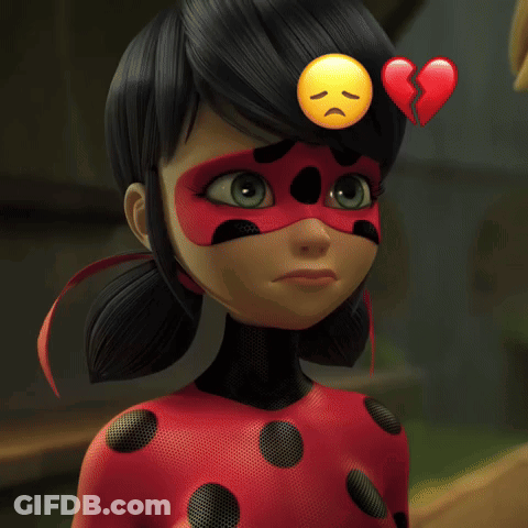 A Cartoon Character With A Smiley Face And A Broken Heart On His Head GIF