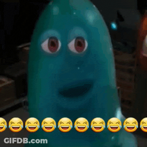 A Cartoon Character With A Smiley Face On His Face GIF