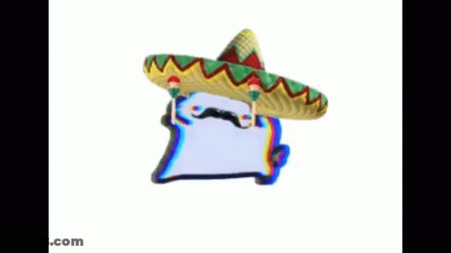 A Cartoon Character With A Sombrero And Mustache GIF