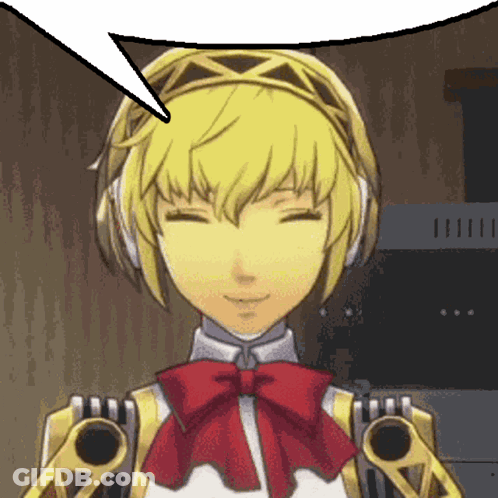 A Cartoon Character With A Speech Bubble Behind Her Head GIF