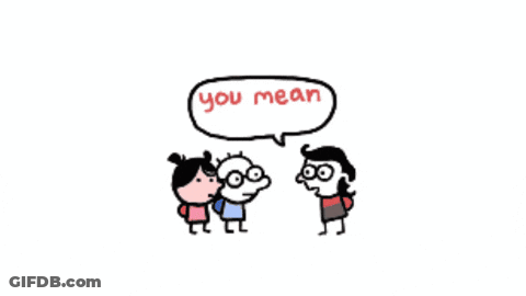 A Cartoon Character With A Speech Bubble That Says We Are Friends For Real GIF