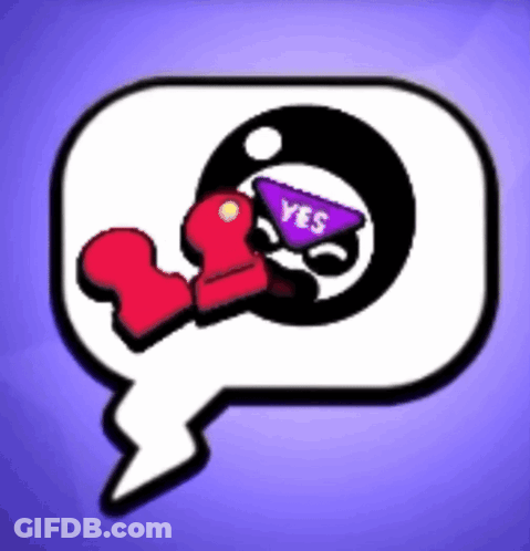 A Cartoon Character With A Speech Bubble That Says Yes On It GIF