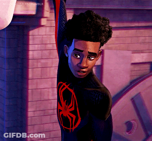 A Cartoon Character With A Spider On His Shirt GIF
