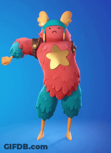 A Cartoon Character With A Star On His Chest Is Standing On A Blue Background GIF