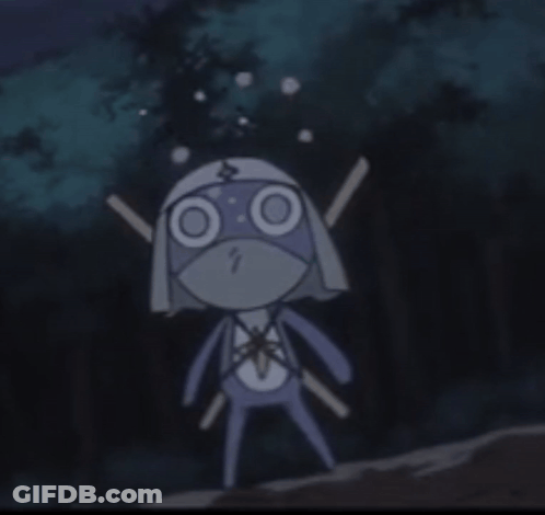 A Cartoon Character With A Star On His Head Is Standing On A Rock GIF