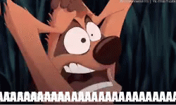 A Cartoon Character With A Surprised Look On His Face And The Words " Aaa " Below Him GIF
