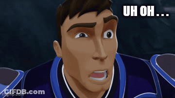 A Cartoon Character With A Surprised Look On His Face And The Words Uh Oh Below Him GIF