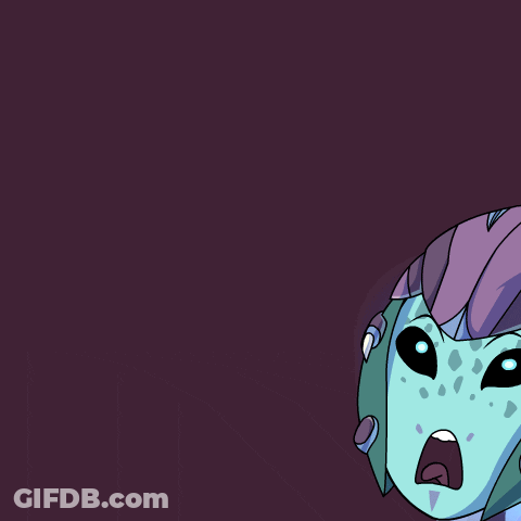 A Cartoon Character With A Surprised Look On Its Face GIF